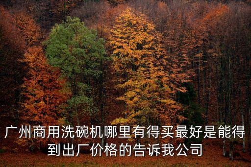 廣州商用洗碗機制造有限公司，廣州有哪些洗碗機廠家哪一家最好