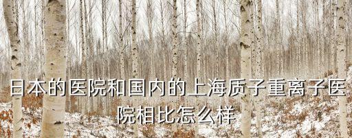 上海市質子重離子醫院垃圾，日本的醫院和國內的上海質子重離子醫院相比怎么樣