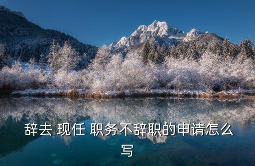辭去現(xiàn)任職務(wù)申請書,文面辭職職務(wù)最后一點還是領(lǐng)導(dǎo)