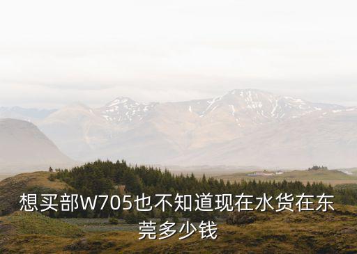 想買部W705也不知道現(xiàn)在水貨在東莞多少錢