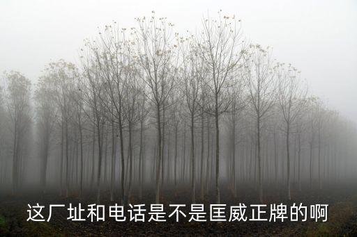 這廠址和電話是不是匡威正牌的啊