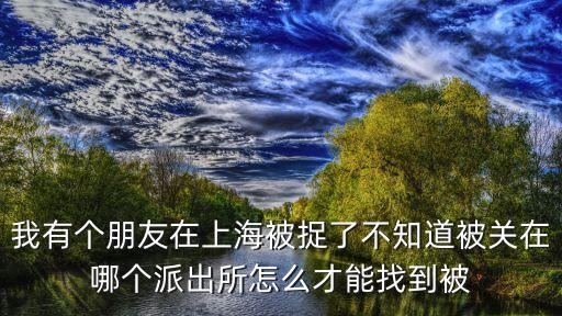 我有個朋友在上海被捉了不知道被關在哪個派出所怎么才能找到被