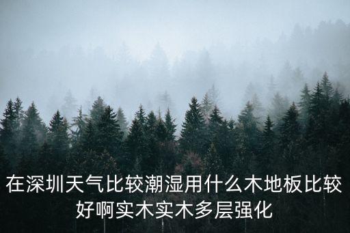 在深圳天氣比較潮濕用什么木地板比較好啊實(shí)木實(shí)木多層強(qiáng)化