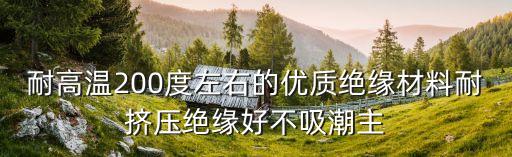 耐高溫200度左右的優質絕緣材料耐擠壓絕緣好不吸潮主