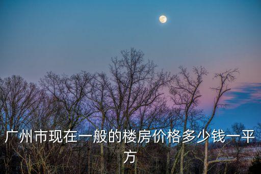 廣州市現(xiàn)在一般的樓房價格多少錢一平方