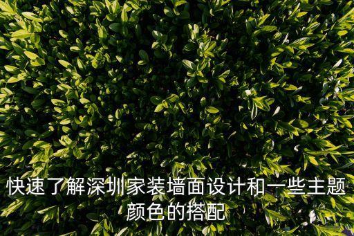 深圳現在裝修風格很，深圳裝修墻面有哪幾種要點是什么
