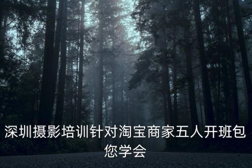 深圳攝影培訓針對淘寶商家五人開班包您學會