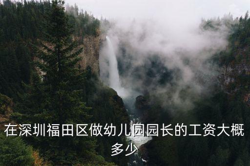 在深圳福田區(qū)做幼兒園園長(zhǎng)的工資大概多少