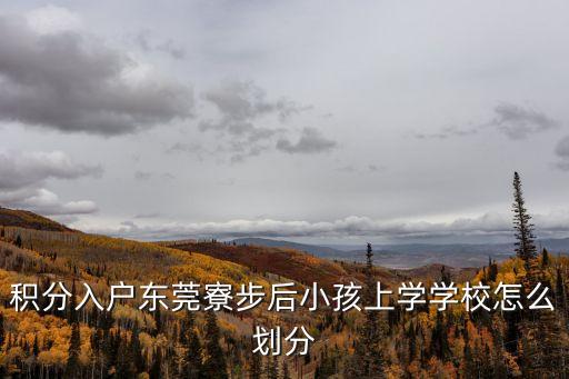 東莞寮步鎮積分入學120分，積分入戶東莞寮步后小孩上學學校怎么劃分