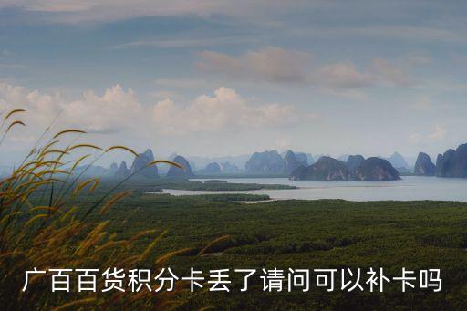 廣百百貨積分卡丟了請問可以補卡嗎