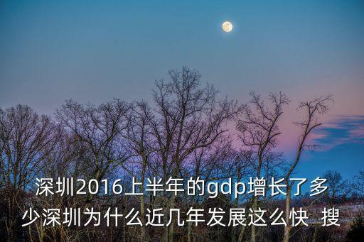 深圳2016上半年的gdp增長(zhǎng)了多少深圳為什么近幾年發(fā)展這么快  搜
