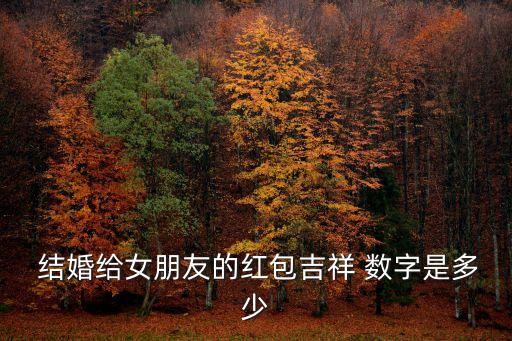  結(jié)婚給女朋友的紅包吉祥 數(shù)字是多少