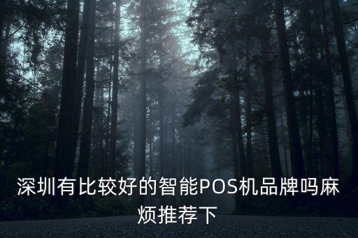 深圳pos品牌，深圳POS機(jī)哪個(gè)牌子比較好如果想辦理要申請(qǐng)嗎