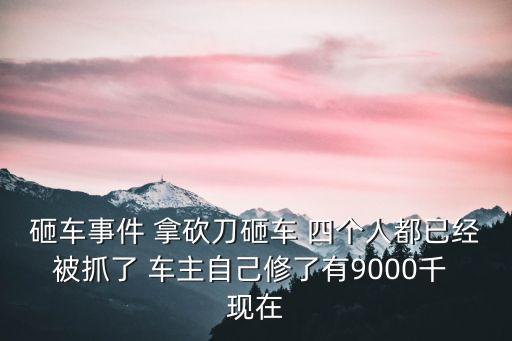 砸車事件 拿砍刀砸車 四個人都已經被抓了 車主自己修了有9000千 現在