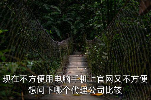 現在不方便用電腦手機上官網又不方便想問下哪個代理公司比較