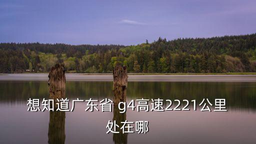 想知道廣東省 g4高速2221公里處在哪