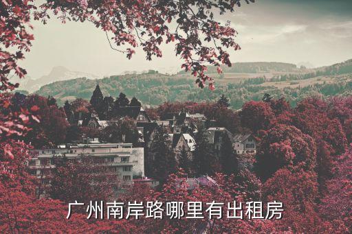 廣州南岸路哪里有出租房