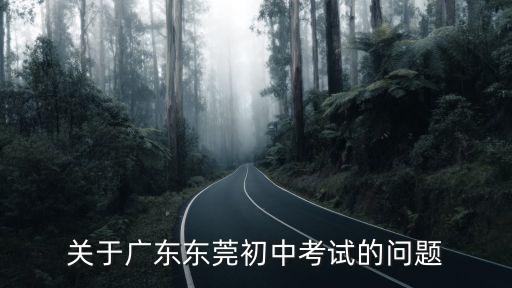 關(guān)于廣東東莞初中考試的問題