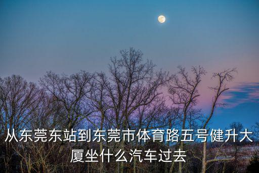 從東莞東站到東莞市體育路五號(hào)健升大廈坐什么汽車過(guò)去