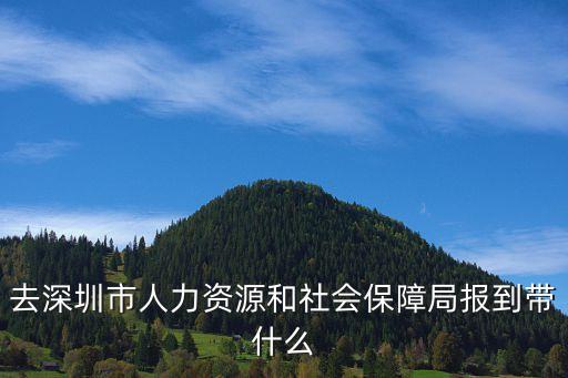 深圳人社局報到，畢業生入深圳戶口報到需要哪些材料