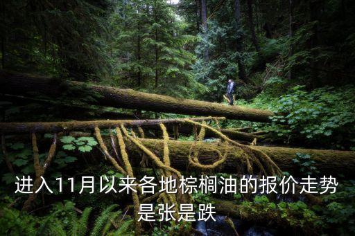 進入11月以來各地棕櫚油的報價走勢是張是跌
