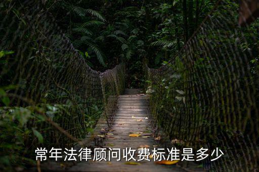 常年法律顧問收費標準是多少