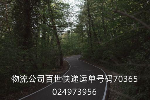 物流公司百世快遞運單號碼70365024973956