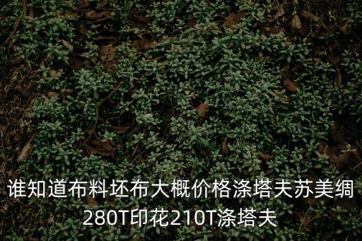 誰知道布料坯布大概價格滌塔夫蘇美綢280T印花210T滌塔夫