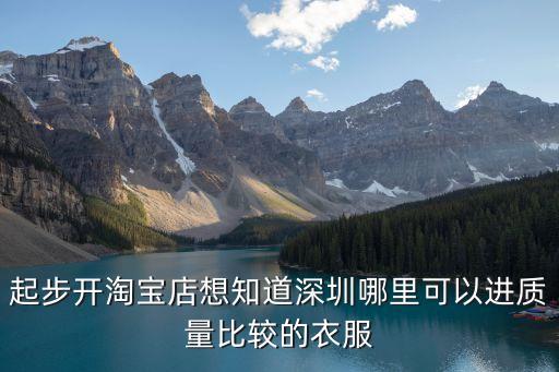 行走深圳淘寶店，天吶前天從老家來到深圳打算做淘寶創業現在發現是那么的難