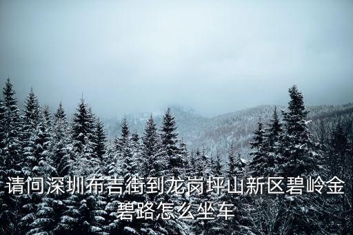 深圳布吉與坪山新區(qū)，從布吉到坪山新區(qū)怎么走