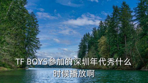 TF BOYS參加的深圳年代秀什么時候播放啊
