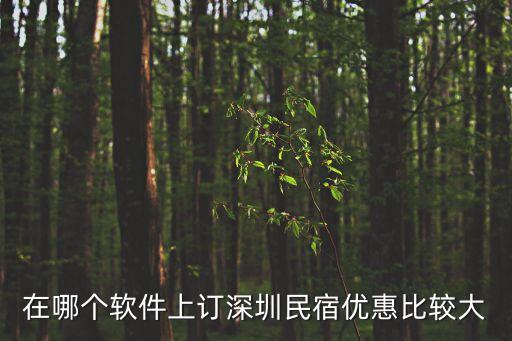 在哪個軟件上訂深圳民宿優惠比較大