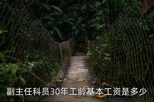 廣州 副主任科員待遇，副主任科員30年工齡基本工資是多少
