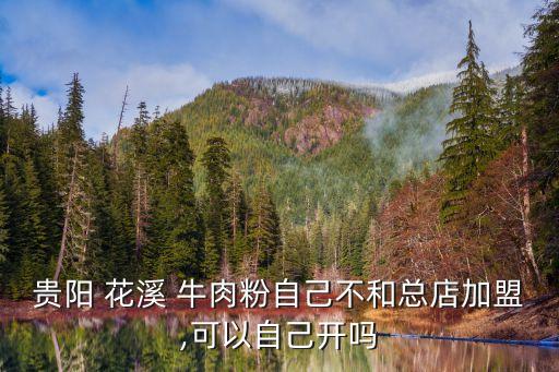 貴陽(yáng) 花溪 牛肉粉自己不和總店加盟,可以自己開嗎