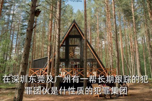 在深圳東莞及廣州有一幫長(zhǎng)期跟蹤的犯罪團(tuán)伙是什性質(zhì)的犯罪集團(tuán)