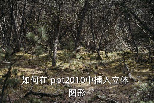 如何在 ppt2010中插入立體 圖形