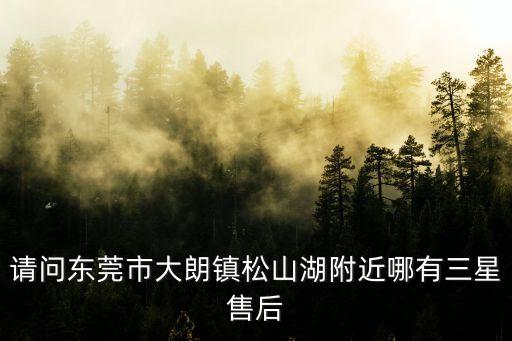 請問東莞市大朗鎮(zhèn)松山湖附近哪有三星售后