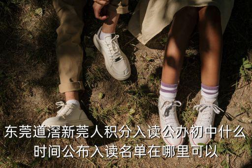東莞道滘新莞人積分入讀公辦初中什么時(shí)間公布入讀名單在哪里可以