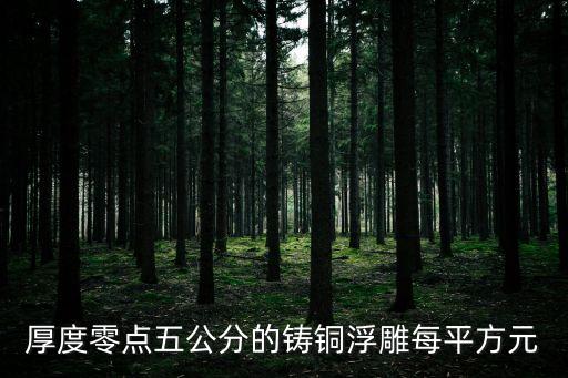 厚度零點五公分的鑄銅浮雕每平方元