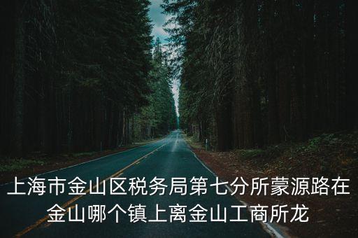 上海市金山區稅務局第七分所蒙源路在金山哪個鎮上離金山工商所龍