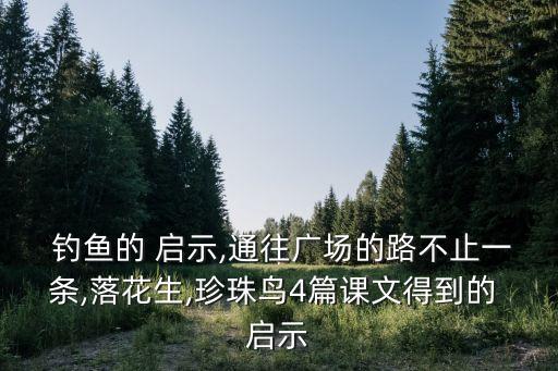  釣魚的 啟示,通往廣場的路不止一條,落花生,珍珠鳥4篇課文得到的 啟示