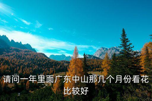 請問一年里面廣東中山那幾個月份看花比較好