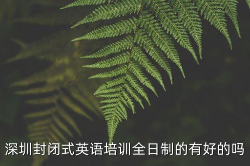 深圳封閉式英語培訓(xùn)全日制的有好的嗎