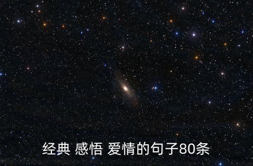 經典 感悟 愛情的句子80條