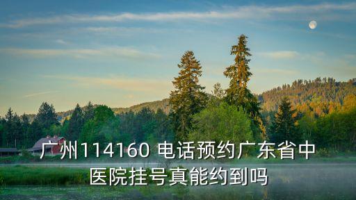 廣州114預約掛號靠譜嗎，打114掛號靠譜嗎