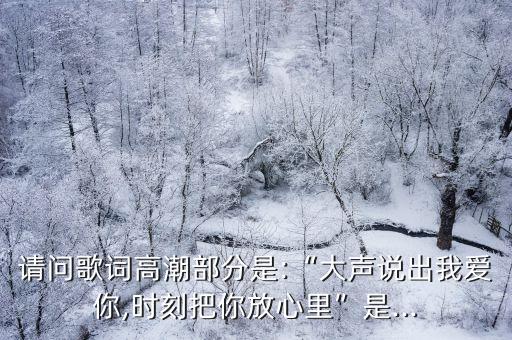 把你放在我心里,將心比心:我把你放在心里永遠(yuǎn)有個(gè)你