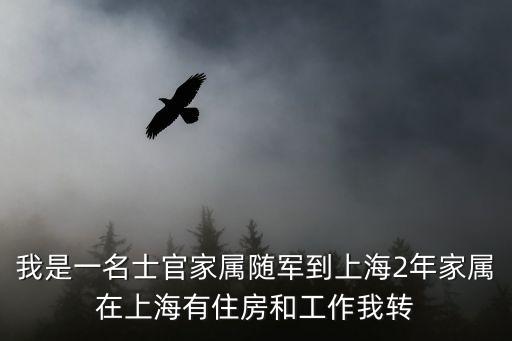 上海市士官轉業安置如何，我是一名士官家屬隨軍到上海2年家屬在上海有住房和工作我轉