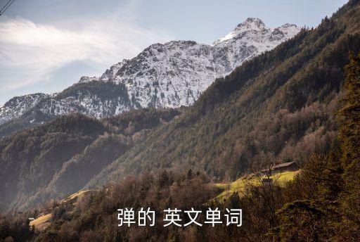彈的 英文單詞