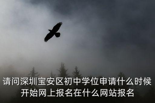 請(qǐng)問深圳寶安區(qū)初中學(xué)位申請(qǐng)什么時(shí)候開始網(wǎng)上報(bào)名在什么網(wǎng)站報(bào)名