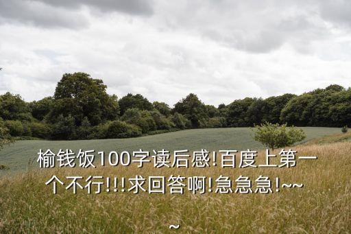  榆錢飯100字讀后感!百度上第一個不行!!!求回答啊!急急急!~~~